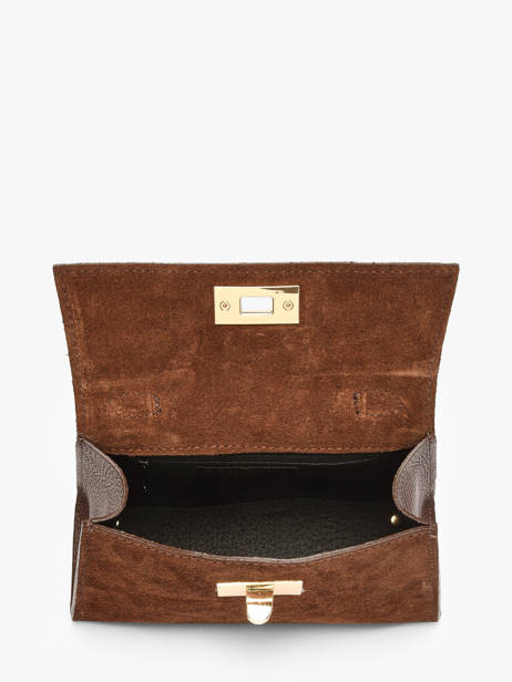 Schoudertas Velvet Caviar Leder Milano Bruin velvet caviar VC25116 ander zicht 3