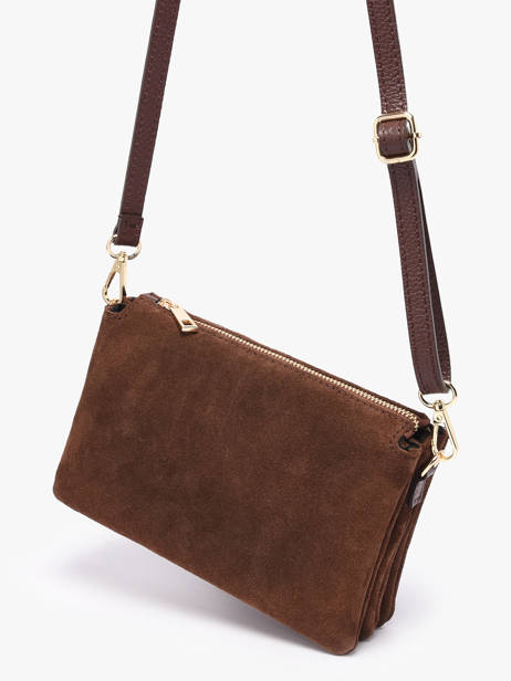 Cross Body Tas Velvet Caviar Leder Milano Bruin velvet caviar VC24117 ander zicht 2