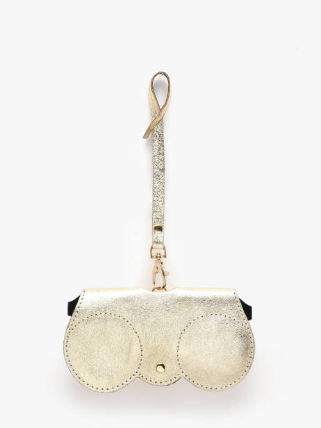 Brilhouder Nine Leder Milano Goud nine NI25069