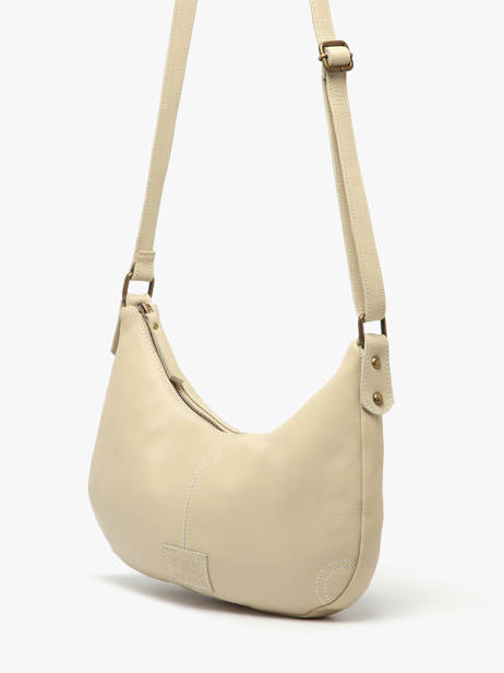 Cross Body Tas Seam Leder Basilic pepper Beige seam BSEA03 ander zicht 1