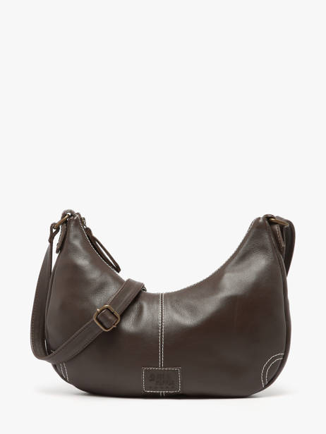 Cross Body Tas Seam Leder Basilic pepper Bruin seam BSEA03