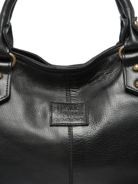 Handtas Dakota Leder Basilic pepper Zwart dakota BDAK22 ander zicht 4