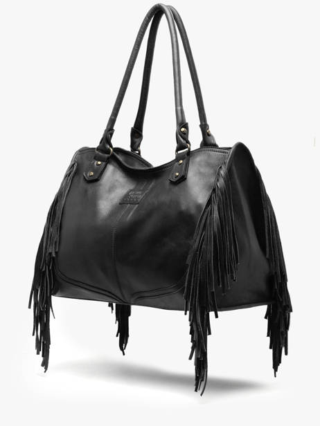 Schoudertas Dakota Leder Basilic pepper Zwart dakota BDAK31 ander zicht 1