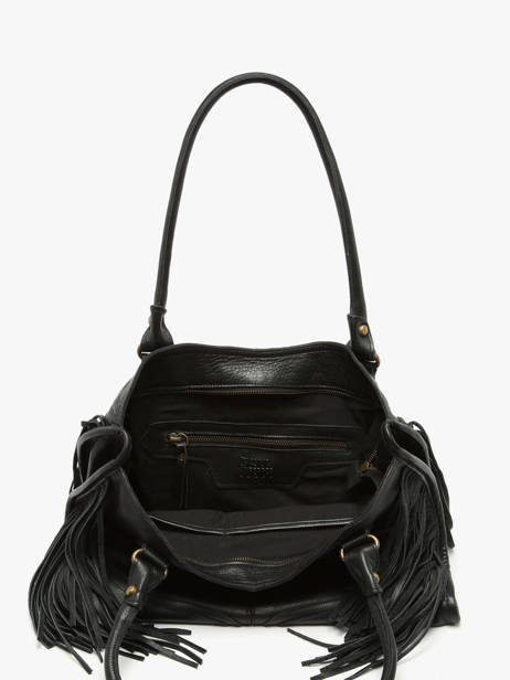 Schoudertas Dakota Leder Basilic pepper Zwart dakota BDAK31 ander zicht 2