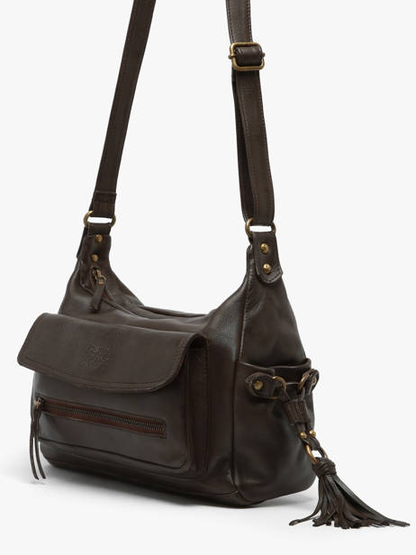 Cross Body Tas Cow Leder Basilic pepper Bruin cow BCOW86 ander zicht 1