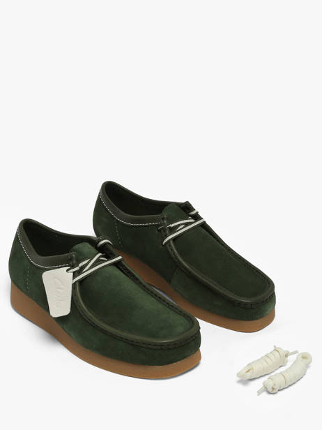 Derby Veterschoenen Uit Leder Clarks Groen men 26186170 ander zicht 2