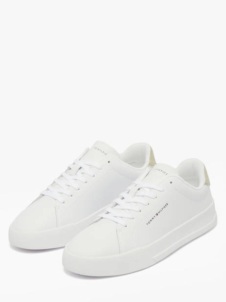 Sneakers Uit Leder Tommy hilfiger Wit men 536702X ander zicht 1
