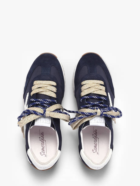 Sneakers Uit Leder Semerdjian Blauw women JUNED482 ander zicht 3
