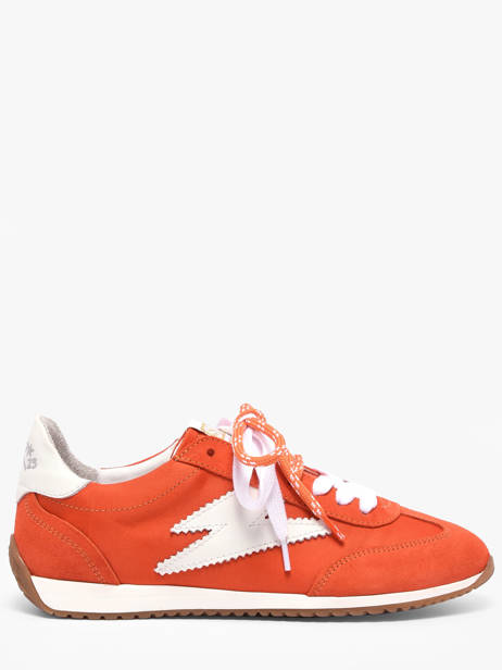 Sneakers Uit Leder Semerdjian Oranje women JUNED479