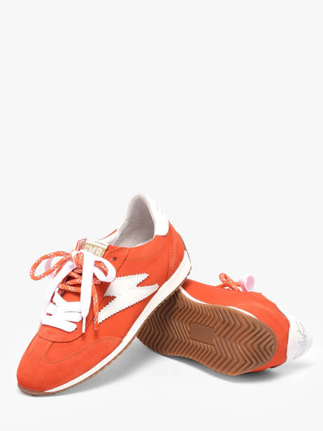 Sneakers Uit Leder Semerdjian Oranje women JUNED479 ander zicht 2