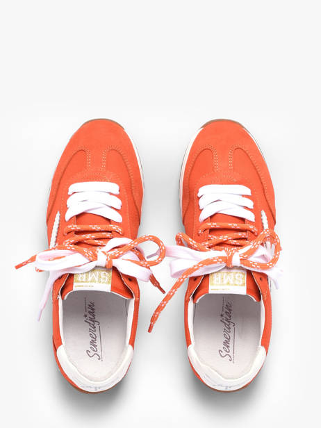 Sneakers Uit Leder Semerdjian Oranje women JUNED479 ander zicht 3