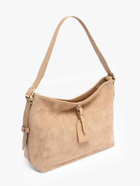 Schoudertas Velvet Caviar Leder Milano Beige velvet caviar VC250610 ander zicht 1