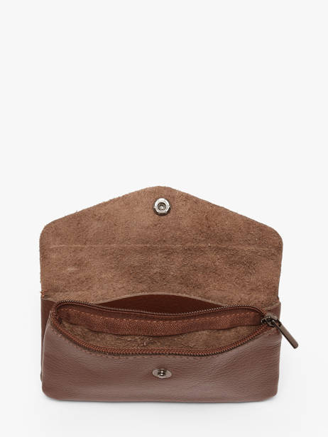 Portemonnee Caviar Leder Milano Bruin caviar CA23113 ander zicht 1