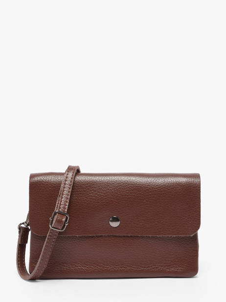 Cross Body Tas Caviar Leder Milano Bruin caviar CA23067