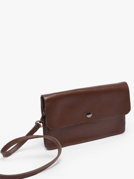 Cross Body Tas Caviar Leder Milano Bruin caviar CA23067 ander zicht 2