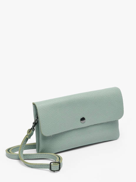 Cross Body Tas Caviar Leder Milano Groen caviar CA23067 ander zicht 2