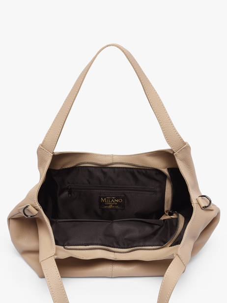 Schoudertas Caviar Leder Milano Beige caviar CA25061 ander zicht 3