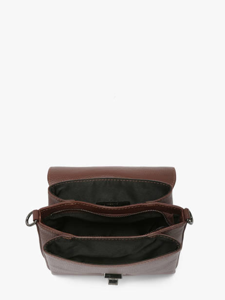 Cross Body Tas Caviar Leder Milano Bruin caviar CA24061 ander zicht 3