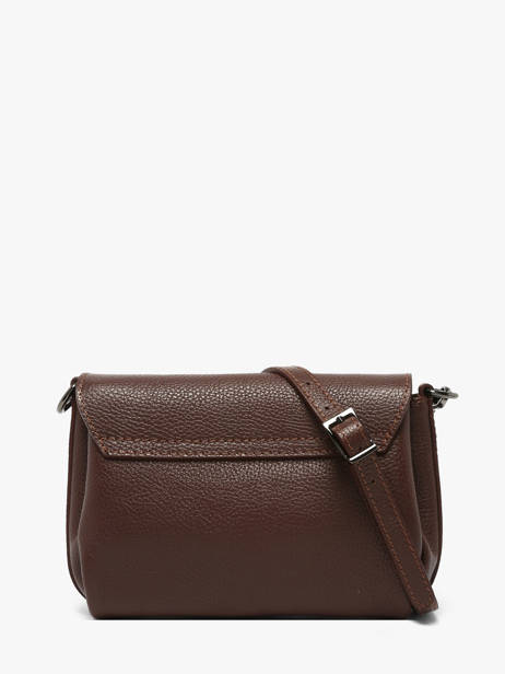 Cross Body Tas Caviar Leder Milano Bruin caviar CA24061 ander zicht 4