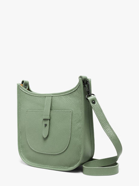 Cross Body Tas Caviar Leder Milano Groen caviar CA25067 ander zicht 2