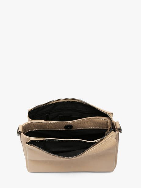 Cross Body Tas Caviar Leder Milano Beige caviar CA25065 ander zicht 3