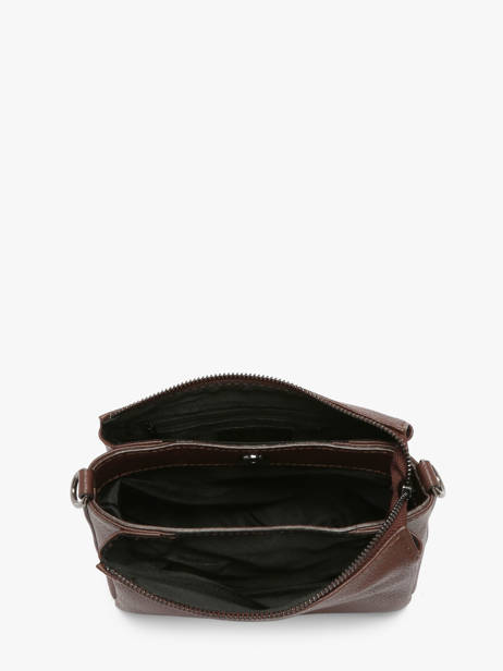 Cross Body Tas Caviar Leder Milano Bruin caviar CA25065 ander zicht 3