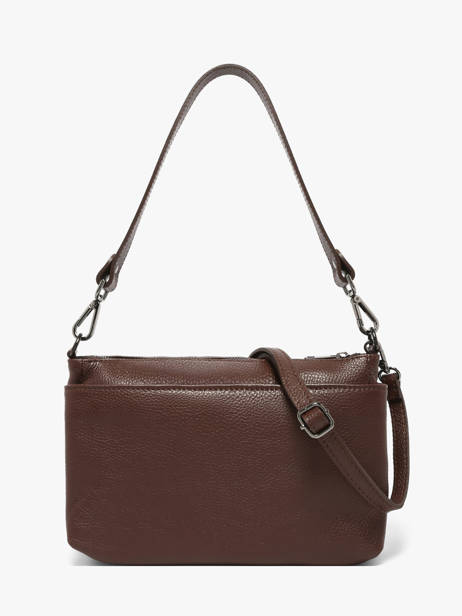 Cross Body Tas Caviar Leder Milano Bruin caviar CA25066 ander zicht 4