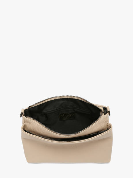 Cross Body Tas Caviar Leder Milano Beige caviar CA25066 ander zicht 3