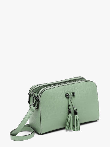 Cross Body Tas Caviar Leder Milano Groen caviar CA21101 ander zicht 3