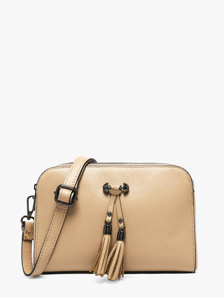 Cross Body Tas Caviar Leder Milano Beige caviar CA21101