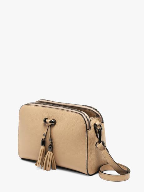 Cross Body Tas Caviar Leder Milano Beige caviar CA21101 ander zicht 2