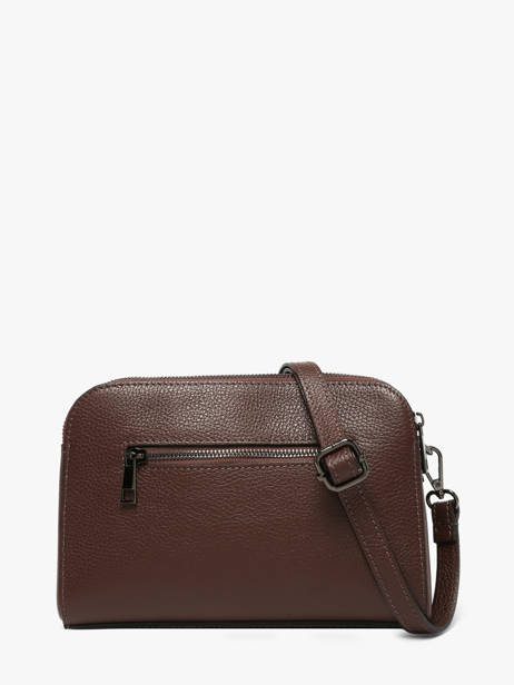 Cross Body Tas Caviar Leder Milano Bruin caviar CA21101 ander zicht 4