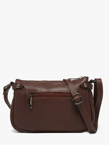 Cross Body Tas Caviar Leder Milano Bruin caviar G1421N ander zicht 4