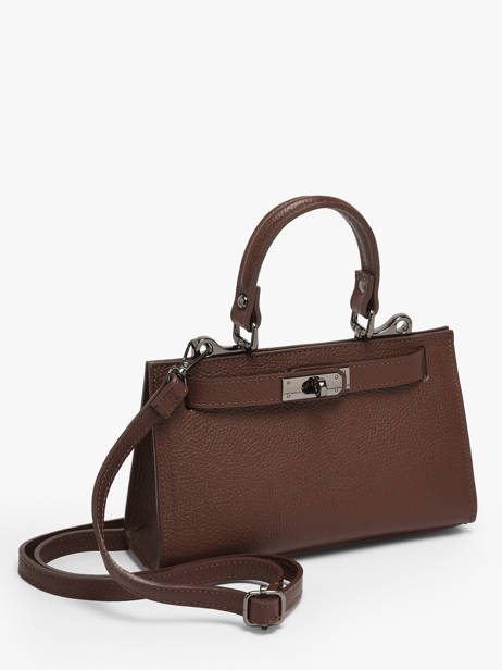Sac Porté Main Caviar Leder Milano Bruin caviar CA25114 ander zicht 2