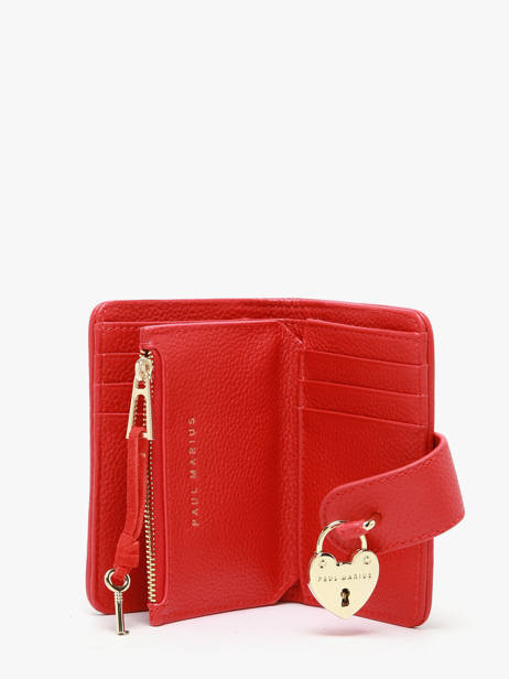Portefeuille Valentine Fusion Leder Paul marius Rood fusion VALENFUS ander zicht 2