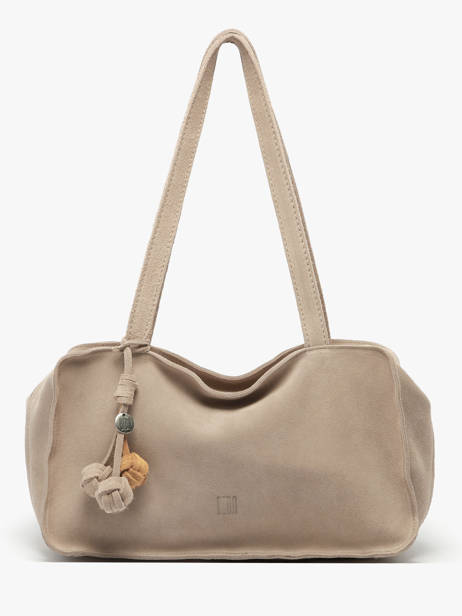 Schoudertas Leather Biba Beige leather BLI1L