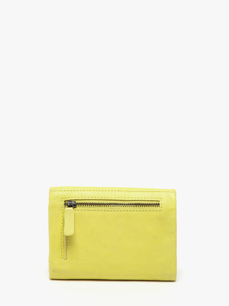 Portefeuille Leder Biba Geel wallet TOT1L ander zicht 2