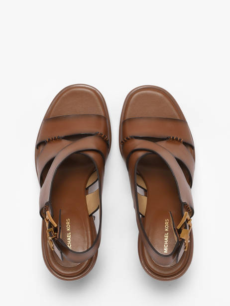 Sandalen Met Hak Uit Leder Michael kors Bruin women VHS3L230 ander zicht 3