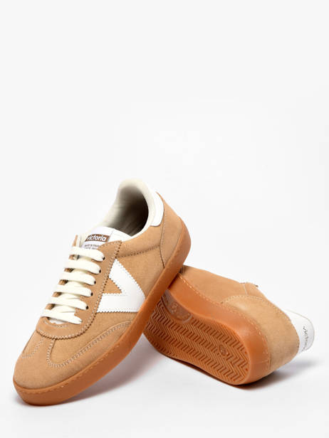 Sneakers Uit Leder Victoria Beige women 1126212 ander zicht 2