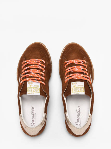 Sneakers Uit Leder Semerdjian Bruin women MARYD282 ander zicht 3