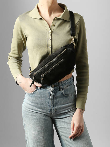 Heuptasje Milano Zwart velvet VE24119O ander zicht 1