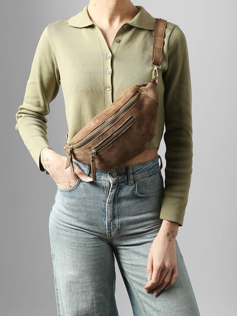 Heuptasje Leder Milano Beige velvet VE24119O ander zicht 1