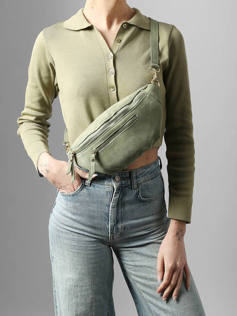 Heuptasje Leder Milano Groen velvet VE24119O ander zicht 1