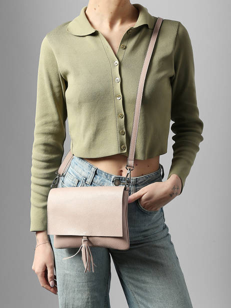 Cross Body Tas Caviar Leder Milano Beige caviar CA22112 ander zicht 1