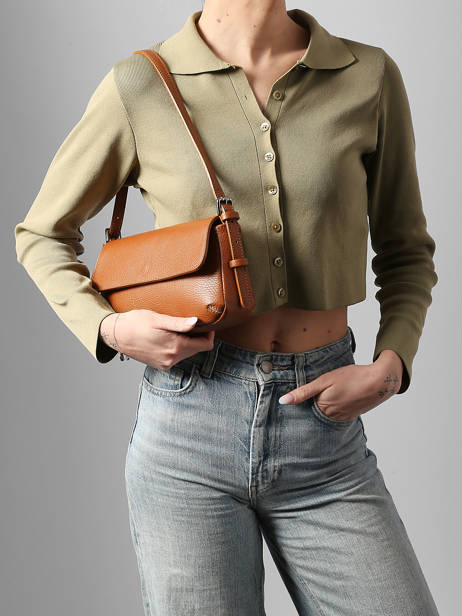 Sac Porté épaule Caviar Leder Milano Bruin caviar CA25111 ander zicht 1