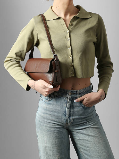Sac Porté épaule Caviar Leder Milano Bruin caviar CA25111 ander zicht 1