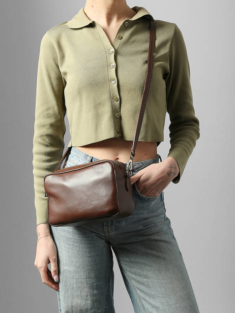 Sac Bandoulière Caviar Leder Milano Bruin caviar CA25112 ander zicht 1