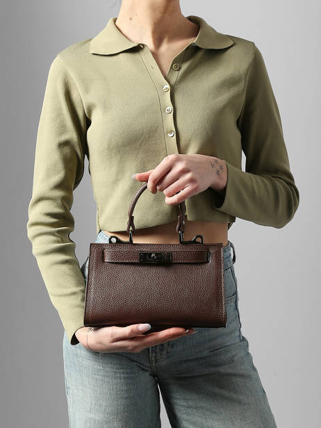 Sac Porté Main Caviar Leder Milano Bruin caviar CA25114 ander zicht 1