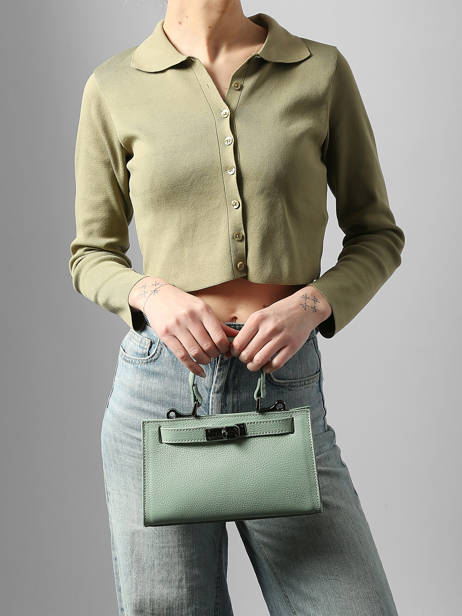 Sac Porté Main Caviar Leder Milano Groen caviar CA25114 ander zicht 1