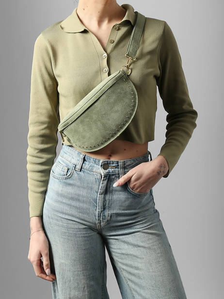 Heuptasje Milano Groen velvet VE25111 ander zicht 1